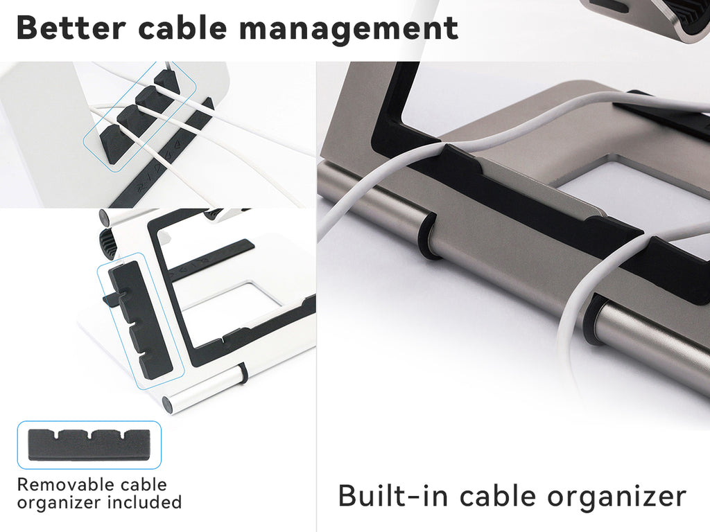 Say Goodbye to Cable Clutter: How Rmour Foldable Laptop Stand's Innovative Cable Management Transforms Your Workspace