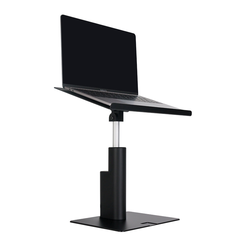 mtep maxtand e-power electric rising laptop stand with space gray macbook pro